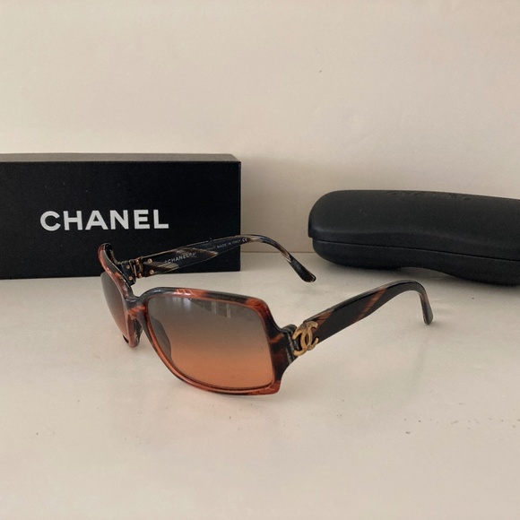 CHANEL Tortoise Sunglasses 5030 C633/78 58017 125/Case/Cloth/Box/EUC/WORN TWICE! - Picture 1 of 13